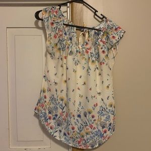 Flower print blouse